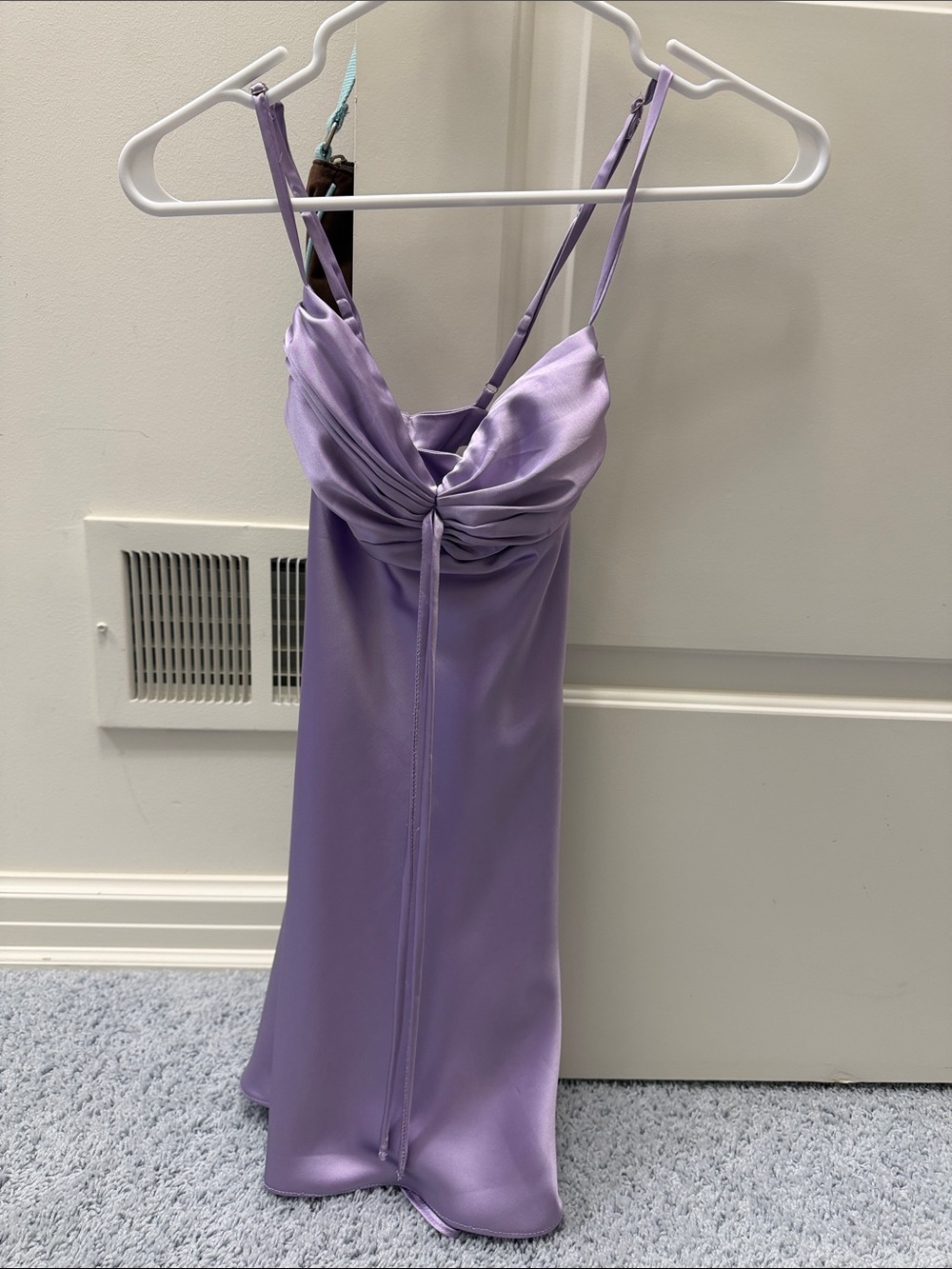 Hello Molly Lavender Satin Slip Dress